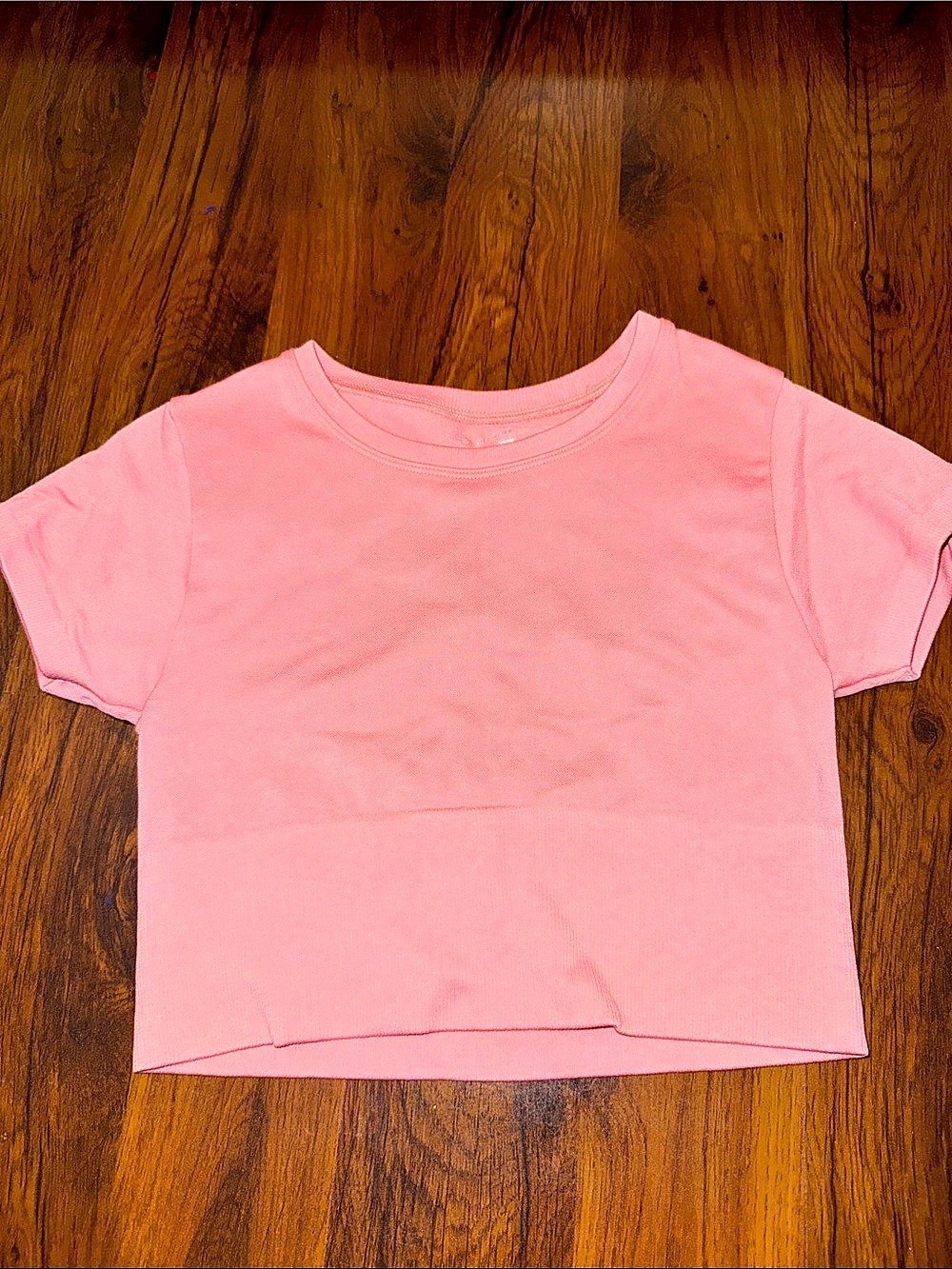 OFFLINE by Aerie Sidewalk Seamless Cropped T-Shirt Pink XS